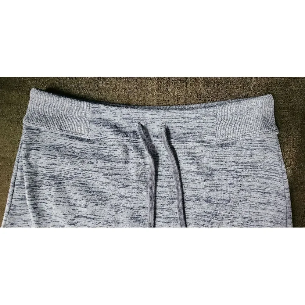Athleta Downplay Heathered Blue Curved Hem Pocket Elastic‎ Waist Skirt Small EUC